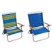 Rio Brands Easy in Easy Out 3 Position Adjustable Assorted Colors Folding Chair Pack of 4