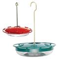 Cheer.US Hummingbird Feeder with 8 Feeding Ports Metal Hanging Design Saucer Humming Feeder for Hummer Birds Including Hanging Hook for Birds Lover Perfect for Outdoor Patio Garden