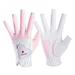 2 Pcs Lady Microfiber Golf Gloves Women Girls Silicone Anti-Slip Breathable Mittens Breathable Sports Gloves Golf Accessories