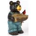 Hi-Line Gifts 16 Bear Holds Birdbath with Cardinal Outdoor Garden Statue