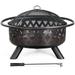 Easyfashion 36 Round Metal Finish Iron Fire Pit