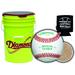 Diamond Sports D-OB Leather Baseballs in 6-Gallon Yellow Cushion Lid Bucket 30 Balls