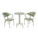 GDF Studio Roder Outdoor 3 Piece Metal Bistro Set Crackle Green