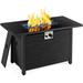 Topeakmart 43 Propane Fire Pit Table with Tempered Glass Tabletop 50 000 BTU Black