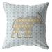 HomeRoots 412533 20 in. Elephant Indoor & Outdoor Throw Pillow Yellow & Light Blue