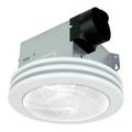 Akicon Ultra Quiet Bathroom Exhaust Fan with LED Light 80CFM 2.0 Sones Round Bathroom Ventilation Fan with Frosted Glass Cover Satin White