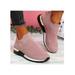 Eloshman Women s Walking Tennis Shoes Lightweight Athletic Sports Casual Gym Slip on Sneakers Pink 8.5