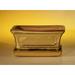 Olive Green Ceramic Bonsai Pot - Rectangle Professional Series with Attached Humidity/Drip tray 6.37 x 4.75 x 2.625