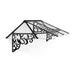 Palram-Canopia HG9594 9 x 3 ft. Lily 2642 Awning Kit Black & Clear