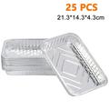 Aluminum Foil Grill Drip Pans -Bulk Pack of Durable Grill Trays Disposable BBQ Grease Pans Compatible with Made Also Great for Baking Roasting & Cooking