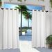 Exclusive Home Cabana Solid Indoor/Outdoor Light Filtering Grommet Top Curtain Panel Pair 54 x96 Winter White