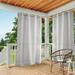 Exclusive Home Cabana Solid Indoor/Outdoor Light Filtering Grommet Top Curtain Panel Pair 54 x84 Cloud Grey