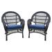 Jeco Santa Maria Wicker Patio Chairs with Optional Cushion - Set of 4