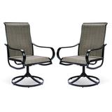 Patio Dining Chairs BigRoof Set of 2 Outdoor Dining Chairs Patio Swivel Chairs Breathable Textilene Fabric Modern Patio Furniture Suitable for Outdoor Patio Dining Room