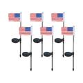 American Flag Solar Light Epicgadget Solar Powered US Flag Garden Stake Landscape LED Lights with USA Flag for Outside Memorial Day and July 4th Decoration Outdoor Pathway Yard Art DÃ©cor (6 Pieces)