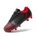 Dream Pairs Boys Girls Soccer Cleats Kids Football Shoes Toddler/Little Kid/Big Kid SDSO224K BLACK/RED Size 2