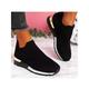 Eloshman Women s Walking Tennis Shoes Lightweight Athletic Sports Casual Gym Slip on Sneakers Black 7.5