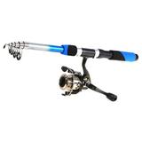 Lixada Fishing Tackle Set with 2.1m Telescopic Fiberglass Fishing Sea Rod Spinning Fishing Reel Fishing Baits Hooks Fishing Bag Kit Seawater Freshwater