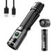 MIJOMI J81 Tactical Flashlight 1300 Lumen Compact Torch Dual Switch USB Rechargeable Waterproof IP68 for Tactical Games Camping Outdoor