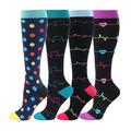 Fesfesfes Clearance Unisex 4 Pairs Soccer Socks Calf High Athletic Stocking Sports Compression Socks