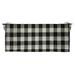 RSH DÃ©cor Indoor Outdoor 2â€� Tufted Bench Cushion with Ties (36â€� x 14â€� x 2â€�) Black Buffalo Plaid