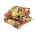 Aloha Black Floral 20 in. Square Outdoor Tufted Seat Cushion (set of 2) by Greendale Home Fashions