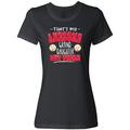 Inktastic That s My Awesome Granddaughter Out There with Baseballs Women s T-Shirt