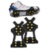 Clearance! 10 Studs Anti-Skid Snow Ice Climbing Shoe Grips Crampons Cleats Overshoes crampons spike shoes crampon Black M