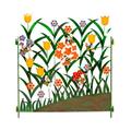 CFXNMZGR Garden Protective Cover Colorful Metal 3-Panel Bees And Flower Garden Screen Colorful Metal 3-Pane