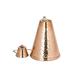 Hawaiian Cone Tabletop Oil Torch - Sophisticated Oil Lamp is Perfect as a Centerpiece or as Landscape Lighting - Easy Refill 60oz Bowl with Matching Snuffer and Fiberglass Wick (Hammered Copper)