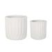 GDF Studio Morelos Outdoor Cast Stone Small and Medium Planter Set Antique White