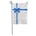 LADDKE Shiny Royal Blue Silky Bow and Ribbon on Abstract Anniversary Garden Flag Decorative Flag House Banner 28x40 inch