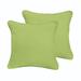 Sorra Home Apple Green Corded Indoor/ Outdoor Pillow Set (Set of 2) 16 in x 16 in