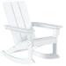 Parkdale Outdoor HDPE Plastic Adirondack Rocking Chair in White