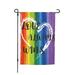 Love Always Wins Rainbow Garden Flag Pride Gay Pride Lesbian LGBT Pansexual Flag Yard Outdoor Garden Decoration12x18 Inch