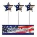 Alpine USA Star Metal Red White Blue 24 in. H Outdoor Garden Stake (Pack of 18)