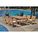 Grade-A Teak Dining Set: 6 Seater 7 Pc: 118 Double Extension Rectangle Table And 6 Leveb Stacking Arm Chairs Outdoor Patio WholesaleTeak #WMDSWVm