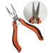 JEWEL TOOL 5 (12.7cm) Long Nose Pliers | Two Tone Longnose with Built-in Cutter | PVC Plastic Handle | TP-11052-86