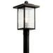 1 Light Outdoor Post Lantern with Transitional Inspirations 18.25 inches Tall By 10.5 inches Wide-Olde Bronze Finish Bailey Street Home