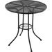 Interion 36 Round Outdoor Counter Height Table Steel Mesh Black