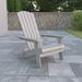 Emma + Oliver All-Weather Poly Resin Folding Adirondack Chair in Gray - Patio Chair