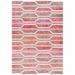SAFAVIEH Outdoor MTG481Q Montage Collection Red / Ivory Rug