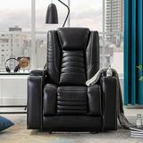 Goory Home Convenient Solid Color Recliner Power Electric Living Room Cup Holder Design Furniture Hidden Arm Storage Reclining Chair