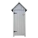 SESSLIFE Wooden Storage Shed Outdoor Storage Cabinet Vertical Garden Shed for Tools Garden Accessories Gray Outside Storage Sheds