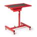 Titan Attachments Adjustable Rolling Workshop Table With Tool Drawer 200 LB Capacity Red Finish Mobile Workstation For Shops Garages Repair Shops Warehouses