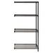 Quantum Storage AD74-1236BK Black Wire Shelving 4-Shelf Add-On Unit - 12 x 36 x 74 in.