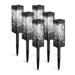 6Pcs Solar Pathway Garden Lights Outdoor Decorative Stakes Waterproof LED Landscape Lighting for Lawn Walkway Patio Yard