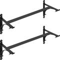 VEVOR 2 PCS Window Box Brackets 88lbs Planter Box Brackets 24 x 10.5 x 10 in Black Planter Mounting Bracket Iron Material Black Window Box Hanger Bracket for Flower Box Durable Window Box Holder