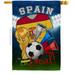 Ornament Collection World Cup Spain Soccer Sports 28 x 40 in. Double-Sided Decorative Vertical House Flags for Decoration Banner Garden Yard Gift