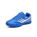 Difumos Unisex Lace Up Sport Sneakers Boys Comfort Long Nail Soccer Cleats Mens Breathable Short Nail Football Shoes Blue Broken 9